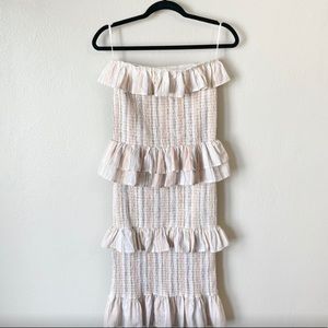 Tularosa Bailee strapless smocked dress Size M